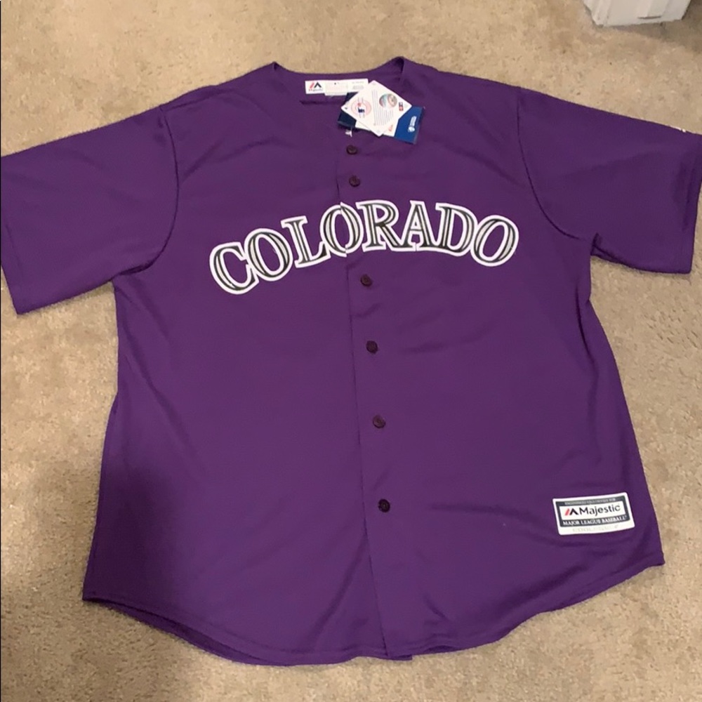 NOLAN ARANADO 28 MLB MAJESTIC COLORADO ROCKIES